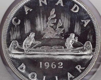 Authentic 1962 Canadian Silver Dollar Coin (one year per purchase)