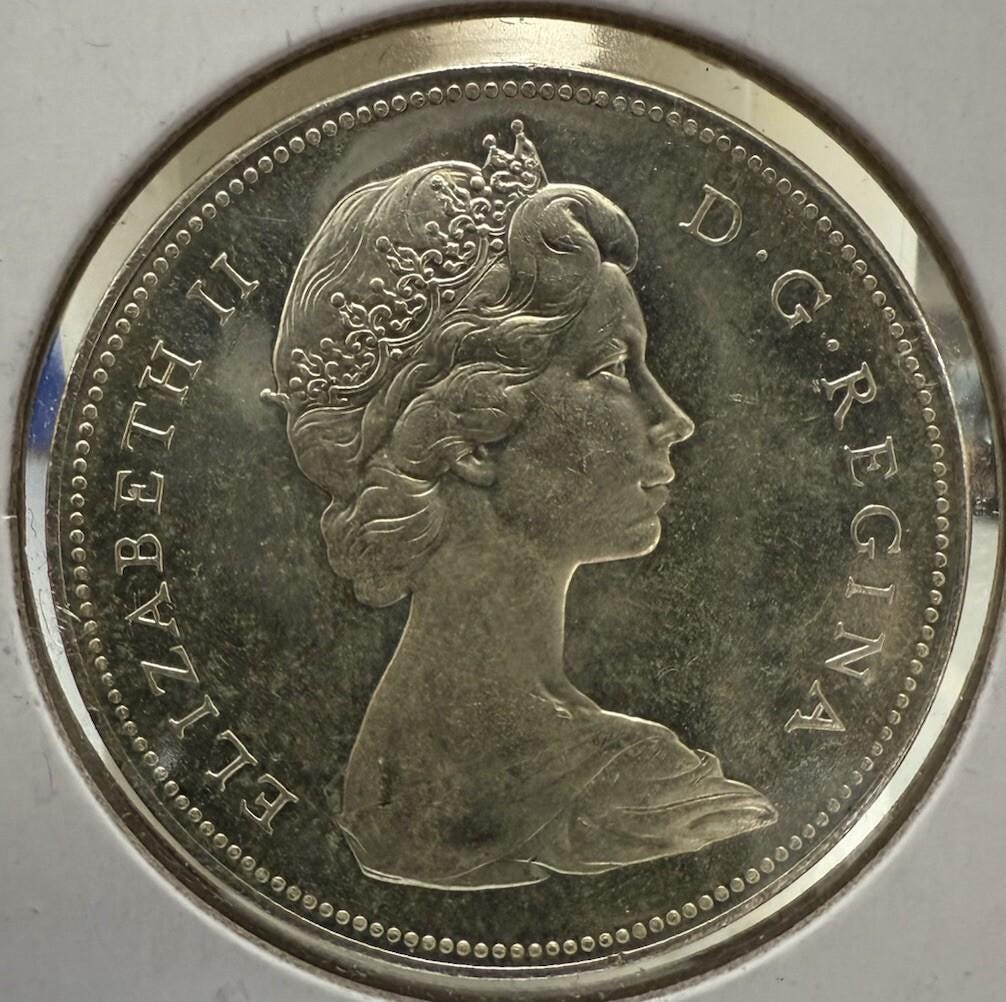 本物の1966年カナダ銀貨（未使用品、80%の状態） - Etsy 日本