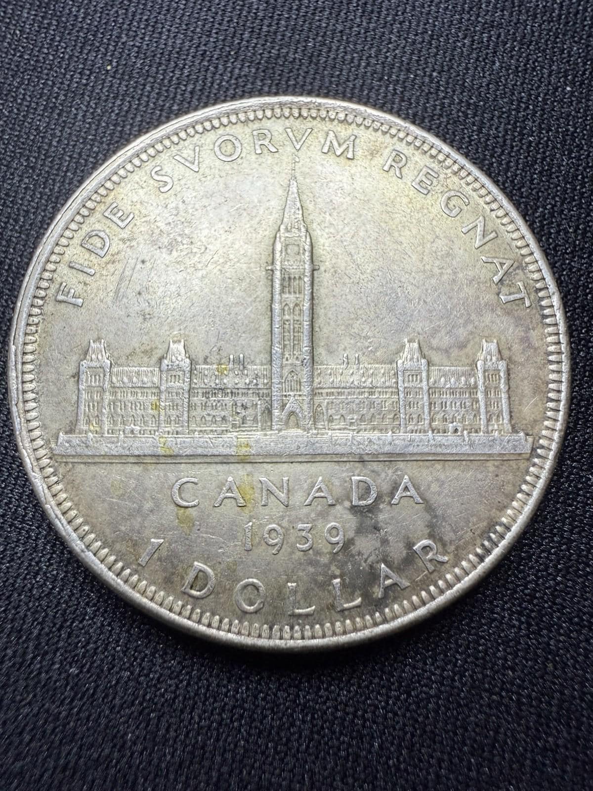 Authentic 1939 Canadian Silver Dollar Coin 80% 1 - Toned - Etsy