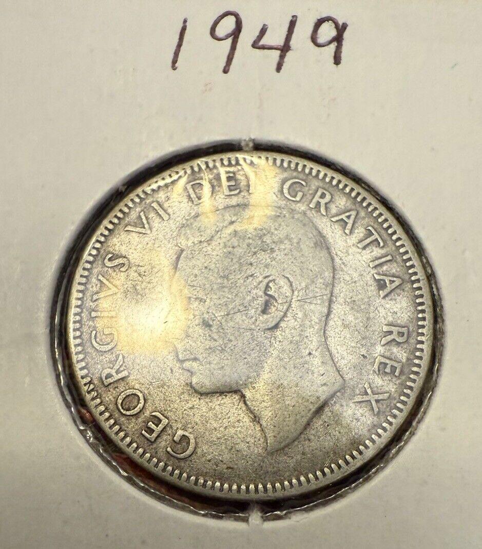 本物の1949年カナダ銀貨25セント - Etsy 日本