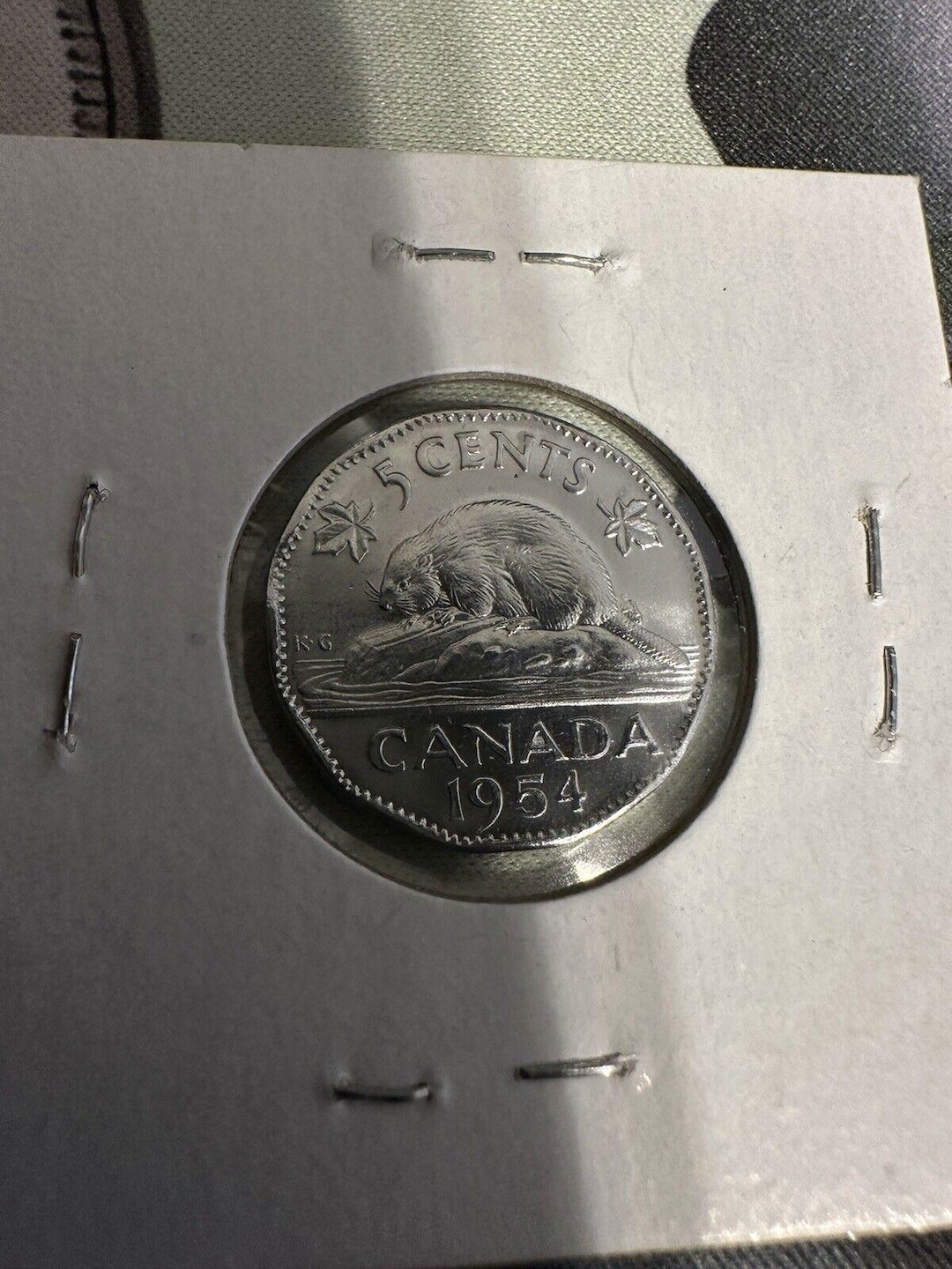 本物の1954年カナダ5セント硬貨 - 未使用品 - Etsy 日本