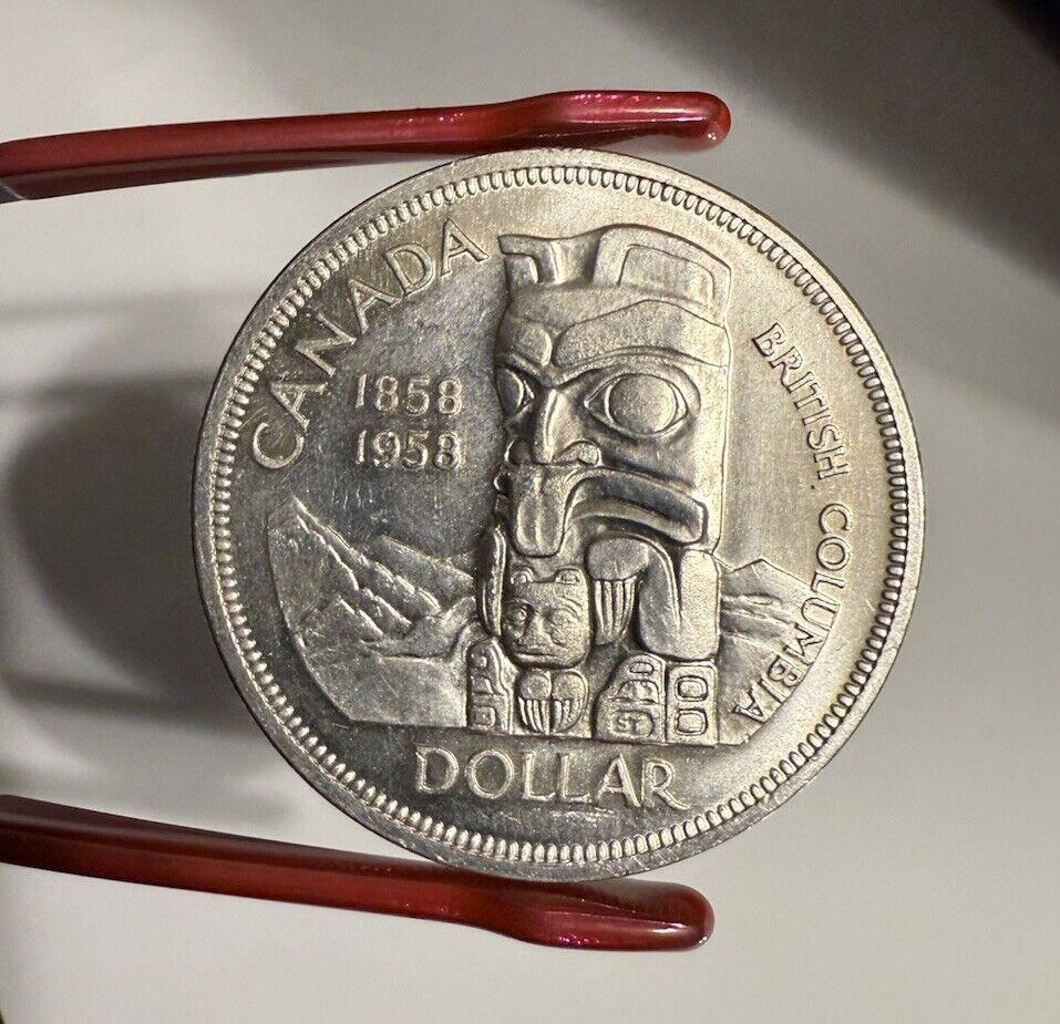 本物の1958年カナダ銀貨（80%） - トーテムポールデザイン - Etsy 日本