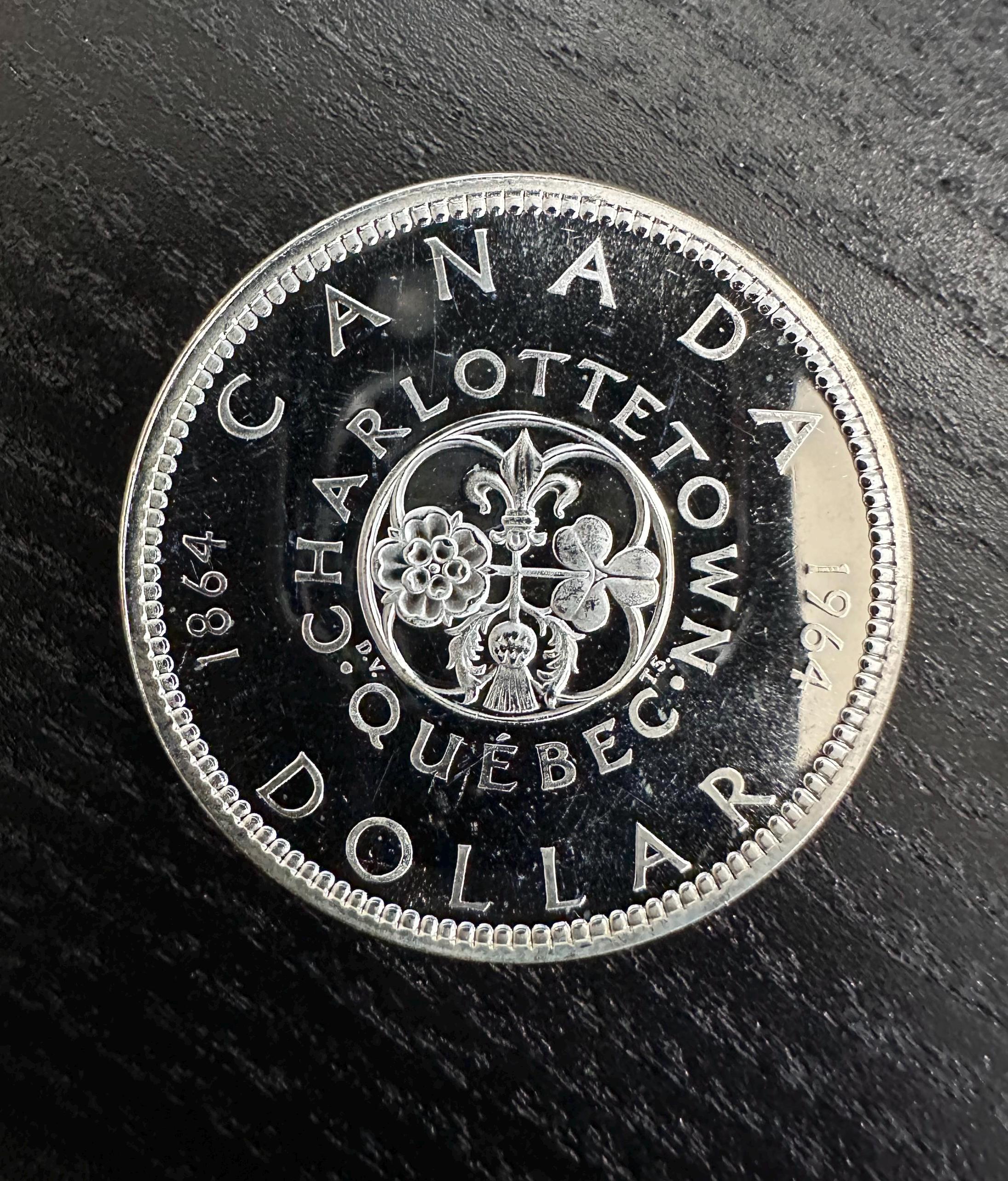 Authentic 1964 Canadian Silver Dollar Coin 80% 1 - 1864