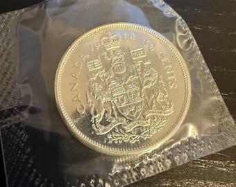 Vintage 1946 King George VI Canada 50 Cent Half Dollar .800 Silver