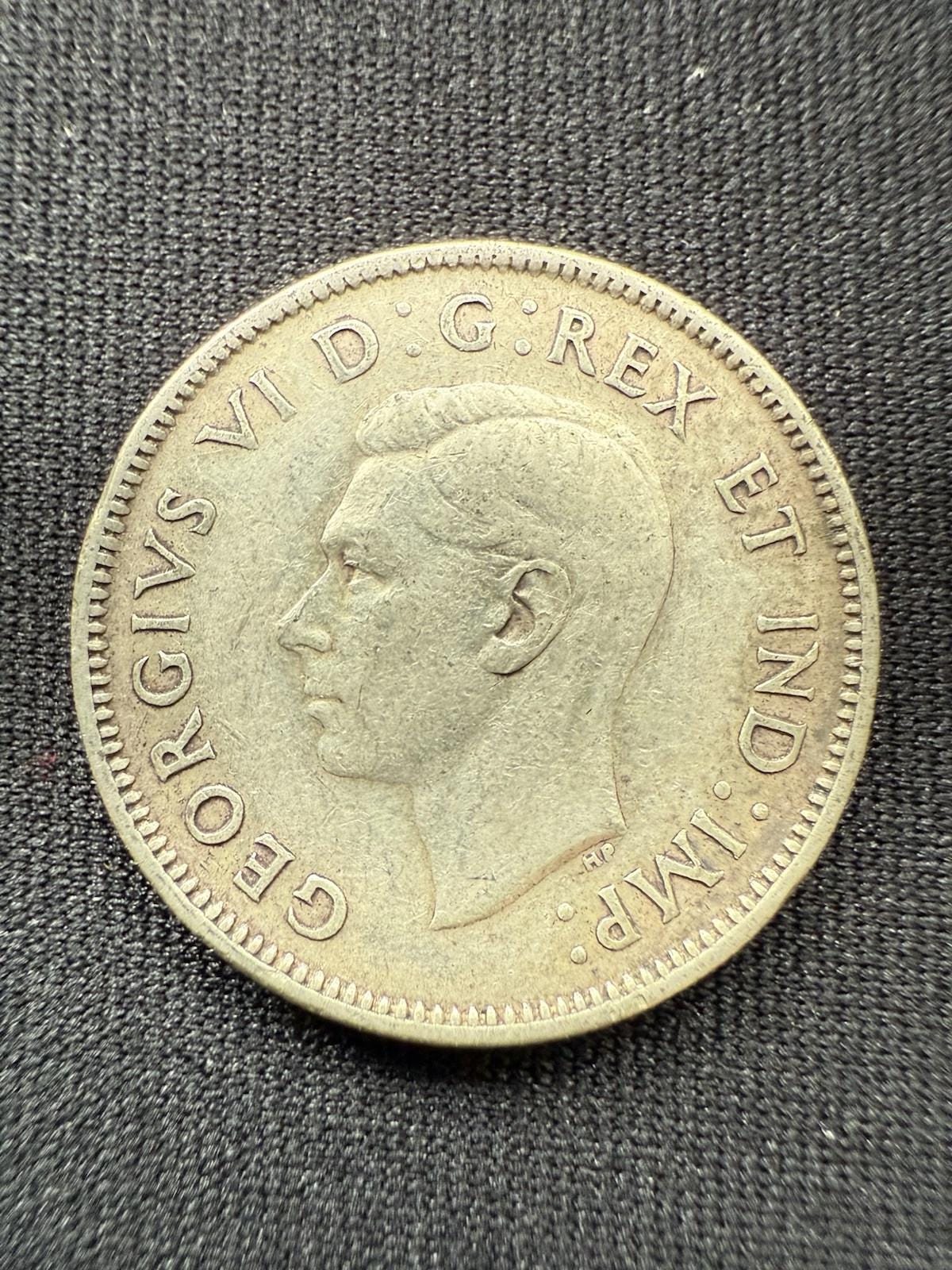 1941年カナダ銀貨25セント（ジョージ王） - Etsy 日本