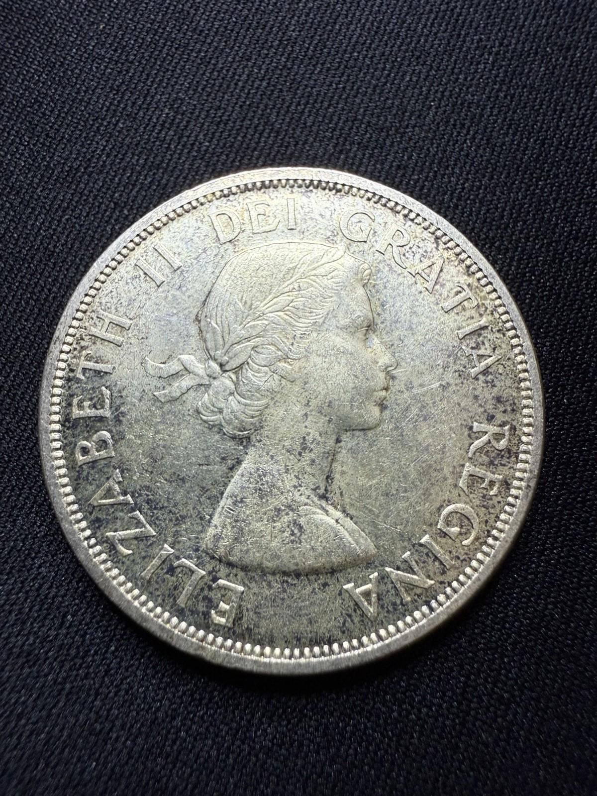 80% 1958年カナダドル銀貨 カナダ年代物1958年銀貨 1 日本 Etsy - 死のトーテム - コレクション