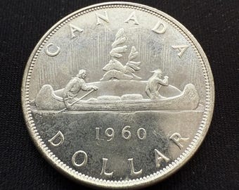 本物の1958年カナダ銀貨50セント（ハーフダラー） - Etsy 日本