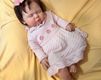 Custom Reborn Baby “pickle” With Rooted Brown Hair *made to Order