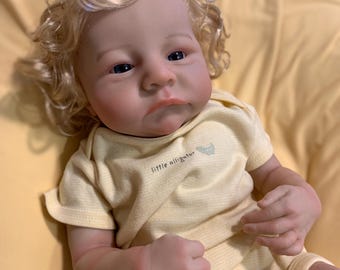 Custom reborn “Levi Awake” with rooted blonde hair *made to order*