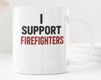 Firefighter Gift Mug: Personalized Thin Red Line Ceramic Cup