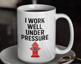 Firefighter Coffee Mug: Personalized Thin Red Line Ceramic Cup