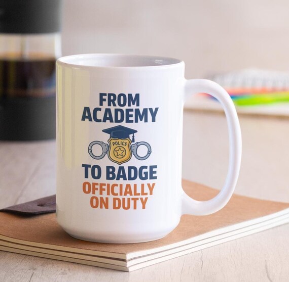 Police Academy Mug: Bright Ceramic Coffee Mug, Law Enforcement Gift - Etsy