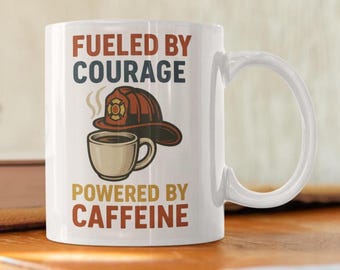 Koffiemok brandweerman: geïnspireerd door moed, gepersonaliseerd brandweercadeau