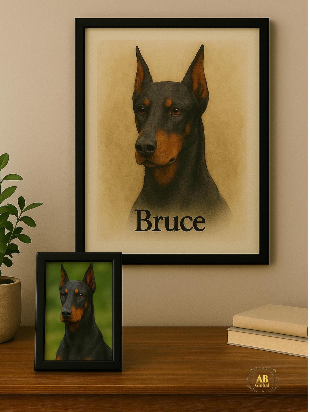 Custom Pet Portrait Poster, Personalized Dog or Cat Art (digital Print ...