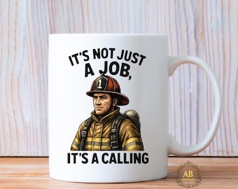 Personalized Firefighter Mug: Hero's Calling Coffee Cup