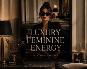 Luxury Feminine Wall Art, Champagne Fashion Poster (Digital Download)