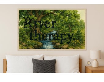 Wall Decor, River Therapy, Zen Garden Art, Nature Scene Art, Positive Vibes