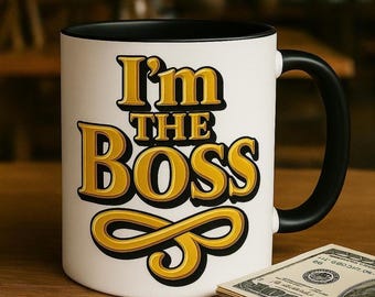 Ich bin der Boss Entrepreneur, Hustle, Boss Babe, StartUp Life, C.E.O. Mindset, Motivationsbecher, Business Inhaber Geschenk, Small Business Side Hustle