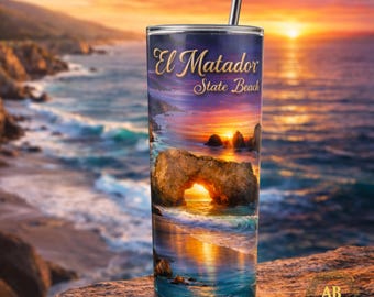 El Matador State Beach Stunning Sunset Tumbler Wrap Instant Download Sublimation Design for 20 oz Tumblers