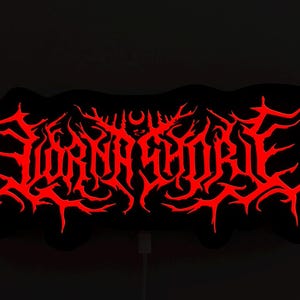 Lorna Shore Light Box: Deathcore Band Logo, Metal Music Decor