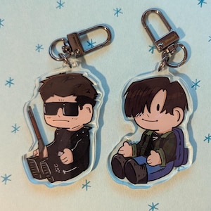 Terminator T800 / John Conner Double-Sided Acrylic Charm