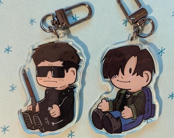 Terminator T800 / John Conner Double-Sided Acrylic Charm
