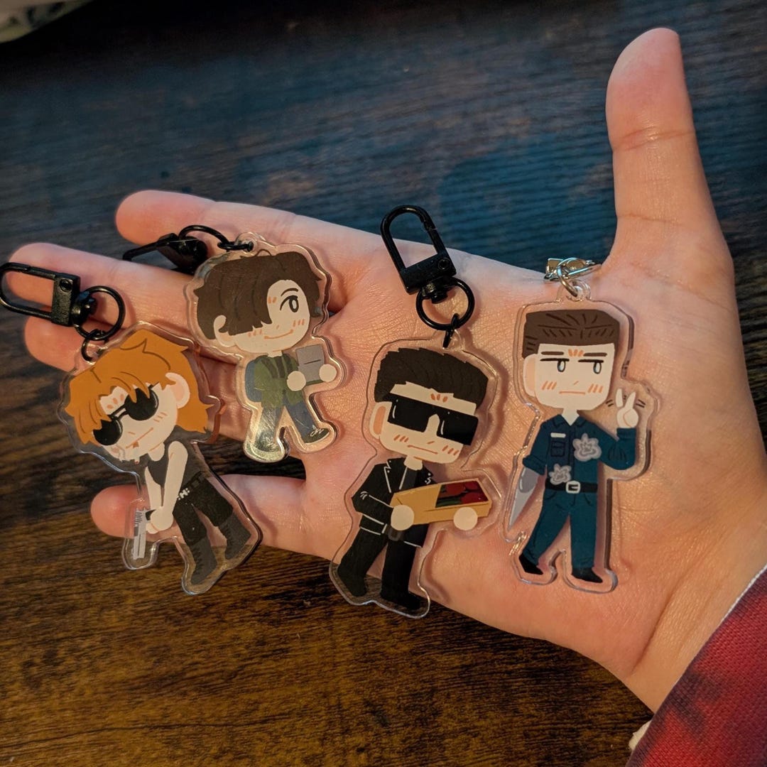 Terminator 2 Character Acrylic Keychain T-800/sarah Connor/john Connor ...