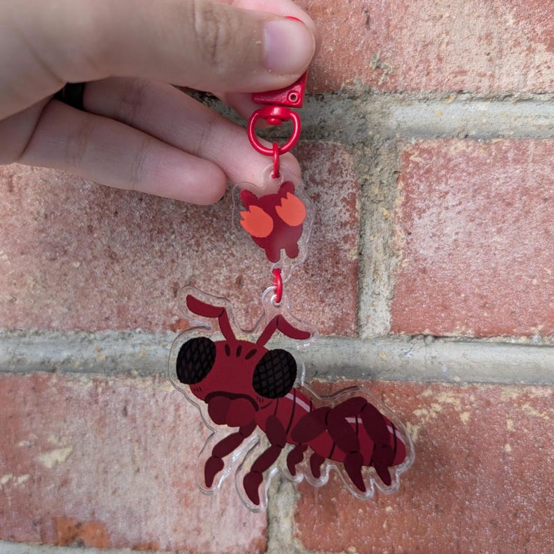 Grounded Baby Fire Ant Keychain - Etsy