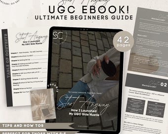 The Ultimate Beginners Guide for UGC Creators Ebook, Build Your UGC Portfolio, Master UGC Pitching, Digital Download
