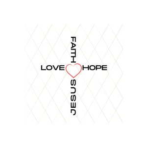 Cross And Heart 5 Pack SVG  Heart Cross Svg, Christian Clipart, Christian Cut File, Faith Svg, Christian Svg, Christian Designs