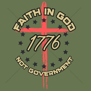 Faith Over Government SVG: Patriotic 1776 Flag File (Digital Download)