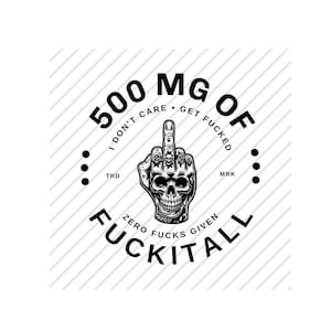 Zero Fucks Given SVG、面白くて皮肉なデザイン（デジタルダウンロード）