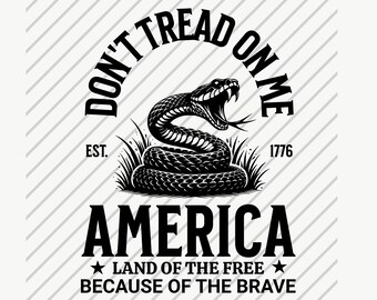 Gadsden Snake SVG, Don't Tread On Me, patriottische Amerikaanse vlag (digitale bestanden)