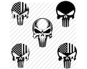 Punisher Skull SVG: American Flag, Cricut & Silhouette Files