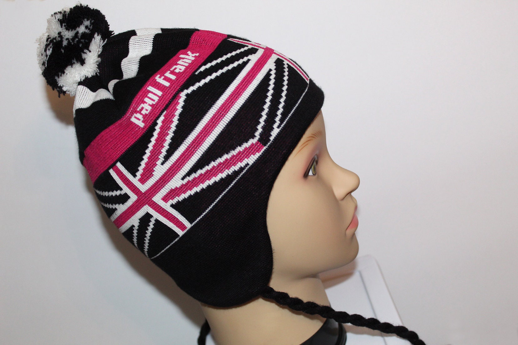 Vintage Authentic Paul Frank “shannon” Knit Helmet Hat, Graphic