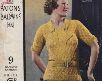 Livro de Tricô Especializado Vintage Patons nº 12 - somente para download digital