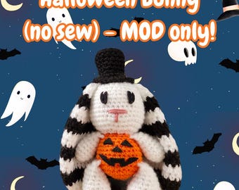 Easy Halloween Crochet Amigurumi Bunny - MODIFICATION Only - Digital Download