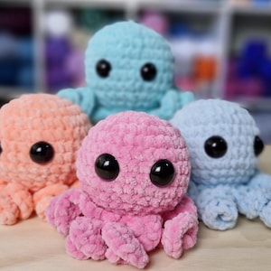 Patrón de amigurumi fácil para pulpo (sin costuras) - solo descarga digital