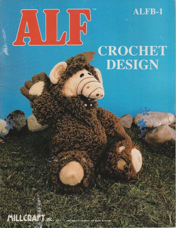 Vintage 1980's - ALF doll crochet pattern - Millcraft crochet pattern book - digital download only