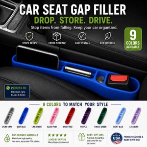 Car Seat Gap Filler, Universal Organizer Stops Phone Keys Falling, Accent Color Interior Upgrade