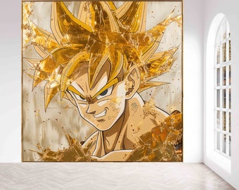 Papel pintado de pared no tejido, lavable y resistente inspirado en Dragon Ball 6