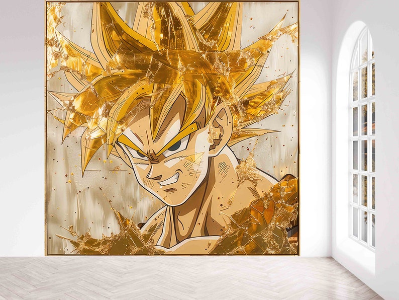 Papel pintado de pared no tejido, lavable y resistente inspirado en Dragon Ball 6 imagen 1
