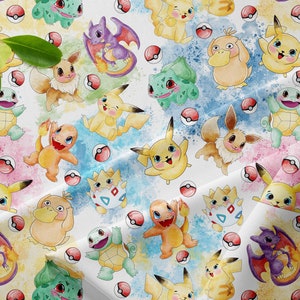 Tessuti con personaggi ispirati a piccoli animali in cotone, jersey, poliestere o french terry 1 al metro Oeko-Tex