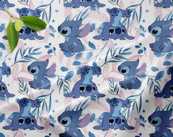 Anime-inspirierte Charakterstoffe aus Baumwolle, Jersey, Polyester oder French Terry 2 Meterware Öko-Tex