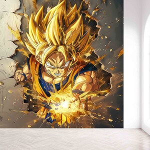 Carta da parati da muro in tessuto non tessuto, lavabile e resistente ispirata a Dragon Ball 10
