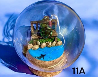 Reelaxing Day Fishing Beetle - pinned Bug Cloche
