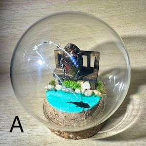 Reelaxing Day Fishing Beetle - pinned Bug Cloche