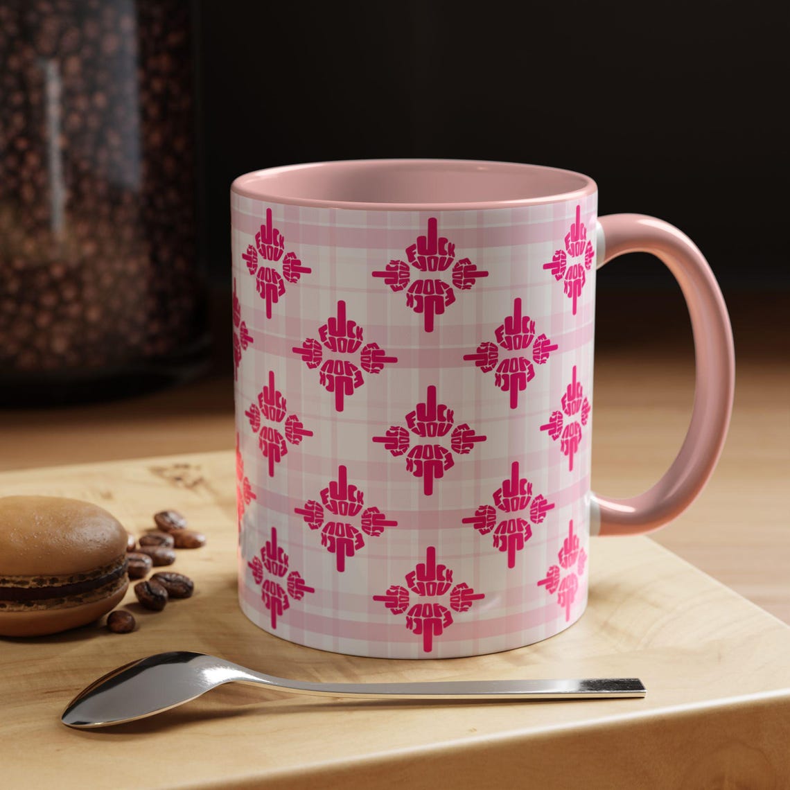 Discreet Middle Finger Coffee Mug, Funny Coffee Cup, Offensive Quote ...
