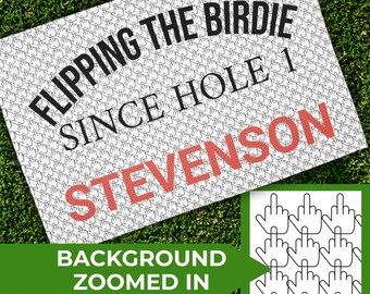 Discreet Middle Finger Golf Gift, Custom Golf Towel, Unique Golf Accessories, Flipped Birdie Golf Towel,
