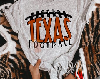 Texas Football Distressed shape  - PNG - vintage football season Game day